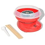 vidaXL Macchina per Lo Zucchero Filato Cotton Candy Bastoncini Feste 480 W Rossa