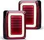 FIERYRED Upgraded LED Tail Lights Smoked Compatible with 07-18 Jeep Wrangler JK Reverse Light Turn Signal Lamp Running Lights
