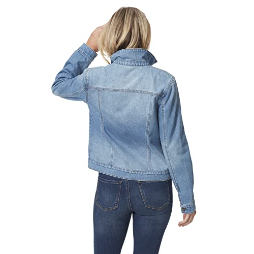 Jessica Simpson Womens Reagan Faded Destroyed Denim Jacket3
