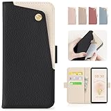 CASSYOOK 適用 xperia 5 iii ケース 手帳型 so53b ケース 財布型 カバー カードポケット付き エクスペリア5iiiケース 全面保護 so-53b スマホケース カード収納 横置きスタンド機能 高級PUレザー おしゃれ 上質な手触り 擦り傷防止（Sony Xperia 5 III SO-53B SOG05 対応）（ブラック）