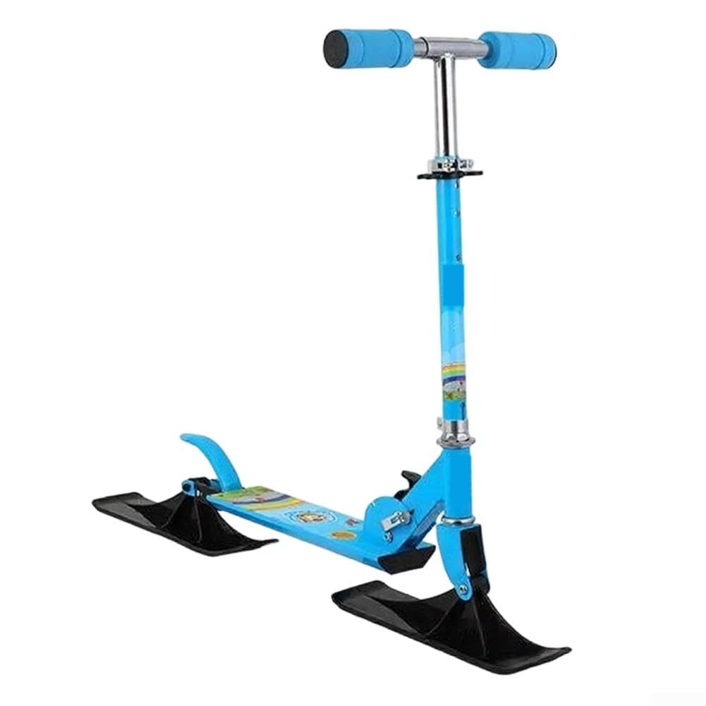 Patinete de nieve de doble uso para niños y adultos, 2 en 1 de | Patinete de nieve versátil 2 en 1 para niños, trineo de invierno de doble propósito para nieve y suelo