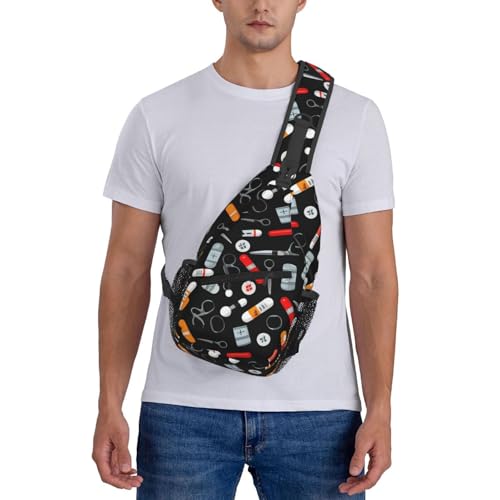 Morrales de hombro con estampado de medicina Cartoon miniatura 7