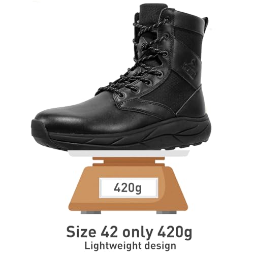 Soulsfeng Men's Women's Tactical Boots Lightweight Side Zipper Outdoors Combat Hiking Desert Military Boots2