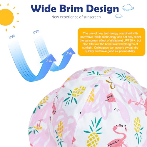 Durio UPF 50+ Sun Protection Wide Brim Baby Girl Sun Hat Cute Summer Beach Baby Sun Hat Baby Girl Hats3