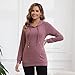 GINKANA Women Maternity Nursing Sweatshirts Hidden Zipper Long Sleeve Breastfeeding Shirts Pullover Tops,Burgundy,XL