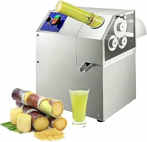 Sugarcane Extractor Electric Juicer Machine 400W with 3 Rollers and Stainless Steel Press for Fresh Juice