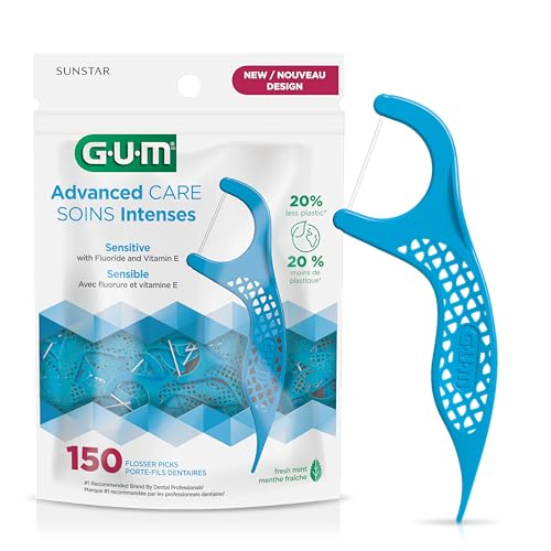 GUM Advanced Care Cure-Dents Fil Dentaire Vitamine E Menthe 150
