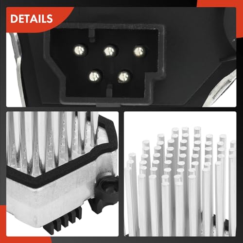 Image of A-Premium Front HVAC Blower Motor Resistor Compatible with BMW 325i, 330i, 325xi, 330xi, 320i, X3, X5, 330Ci, 325Ci, M3, 328i, 528i, 323i, 525i, 540i, 530i, 323Ci, 328Ci, M5, with Wire Harness Kit