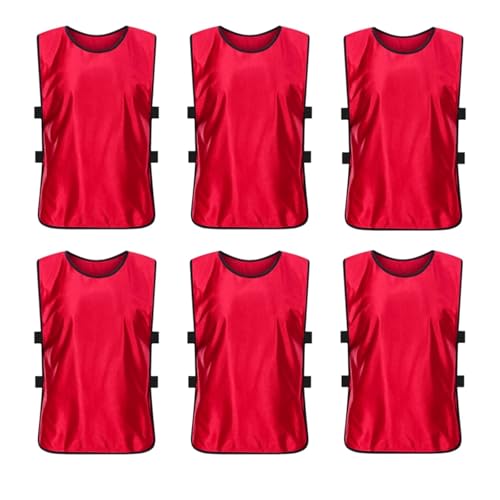 AMENGJ Sports Petos de Entrenamiento 6 Camisetas de fútbol for Entrenamiento Deportivo, de Malla, Sueltas, for Baloncesto, críquet, fútbol, ​​Voleibol, Rugby, Accesorios Deportivos.(Purple,90-110cm)