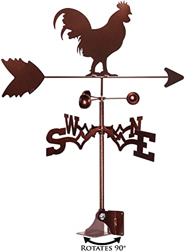 Girouette coq poulet et girouette indicateur de direction du vent avec support