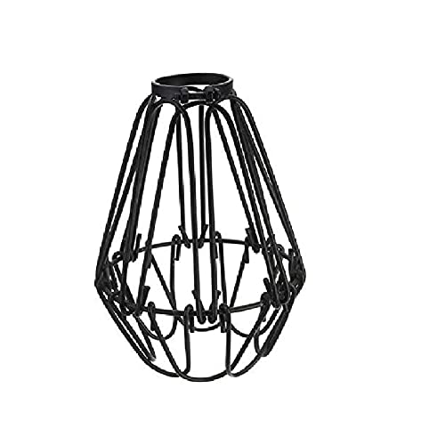 Furuyou Vintage Abat Style Industriel Cage,Abat Jour de Cage à Oiseaux en Fil métallique,Lustre Applique Plafond Suspension Luminaire (Noir) Cover