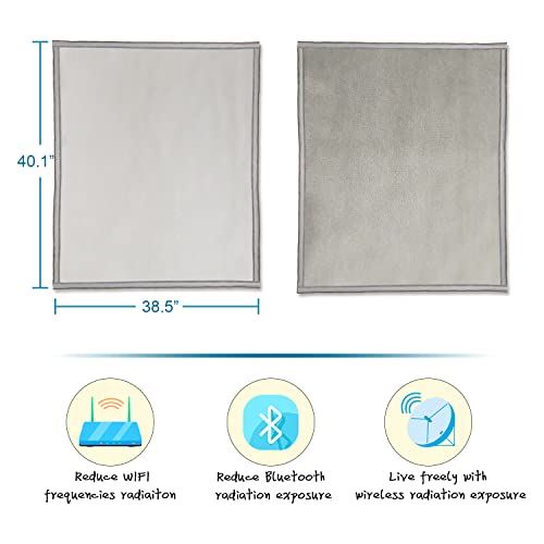 STARLENGET 5G Anti-Radiation EMF Protective Blanket, WiFi Bluetooth Electric Wave Pregnancy Protection Blanket, Grey, Large, 38' x 40'