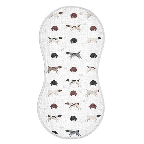German Shorthaired Pointer Dog Muslin Burp Cloths for Baby 1 Pack Soft 100% Cotton Baby Washcloths Bibs for Boy Girl