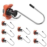 Idong Airlineschiene Zubehör Haken 8 Stück – Single Endbeschlag Airlineschiene Fitting & Kederleisten Haken, Robustes Zubehör für Zurrschienen bis 50 kg, Ideal für Transport und Befestigung