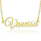 Ritach Name Necklace Vanessa - Personalized Necklaces for Women Name Necklace Custom Necklace Womens Necklaces for Girls Gifts for Women Vanessa