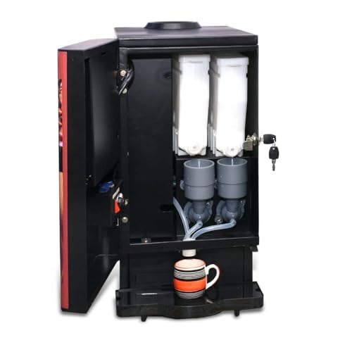 Image of Hot Beverage Vending Machine for Coffee /Tea /Lemon Tea- Suitable for Shops /Office /Factories | Tea and Coffee Vending Machine- 3 Litre Capacity - 2 Lane.