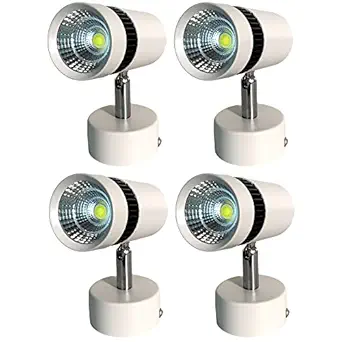 DMak 9W LED Warm White Spot Wall Track Light, Set Of 4