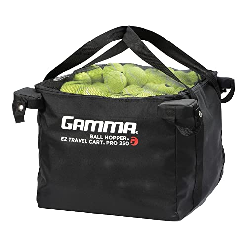 GAMMA Sports EZ Travel Cart, Tennis & Pickleball Hopper, Padel, Portable Compact Design, Sturdy Lightweight Construction, EZ Bags, 150 or 250 Capacity, Premium Carrying Case Included
