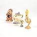 Enesco Disney Showcase Collection Tiny Beauty and The Beast Enchanted Objects Miniature Figurine Set- Set of 4 Resin Hand Crafted Painted Disney Mini Figurines Home Decor Statues, Various Size