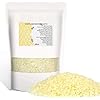 Pellets de cera de abeja blanca de 2 libras, 100% pura y natural, triple filtrado para el cuidado de la piel, la cara, el cuerpo y el cabello, cremas, lociones, bálsamo labial y suministros de
