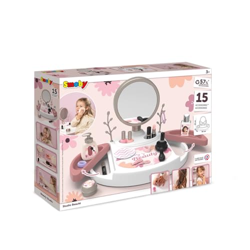 Smoby My beauty studio Coiffeuse sur table avec miroir inclinable et amovible 15 accessoires factices Fabrication française - vue 9