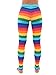 Tipsy Elves Rainbow Striped Fitness Workout Leggings for Women Size Large