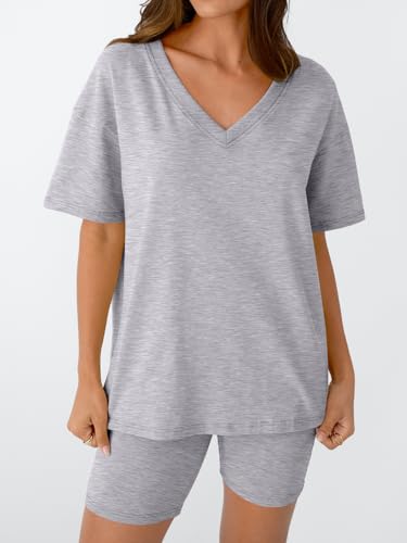 Trendy Queen Womens Two Piece Lounge Sets Summer Outfits 2025 Spring Fashion Vacation Tops Shorts Matching Tracksuits3