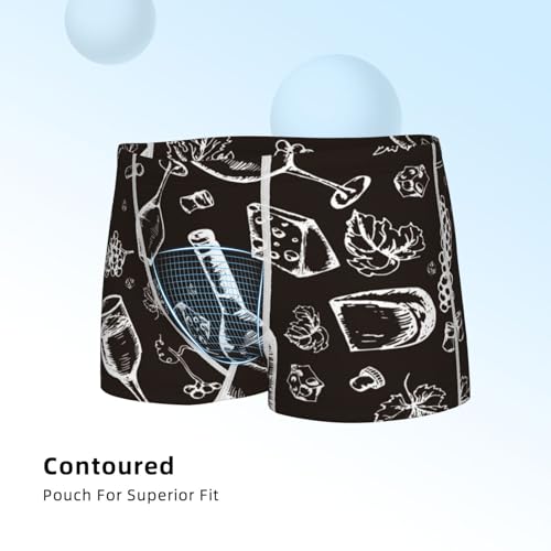 Boys' Cotton Boxer Brief Soft Underwear-Wine Seamless4