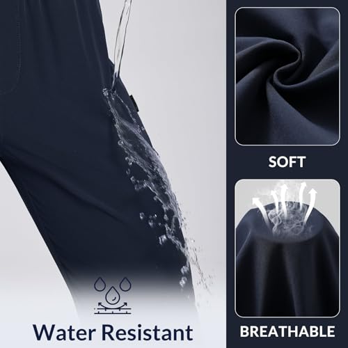 baleaf Women's Hiking Water Resistant Pants UPF Roll Up Convertible Capri Pant Quick Dry Zipper Pockets Travel Fishing3