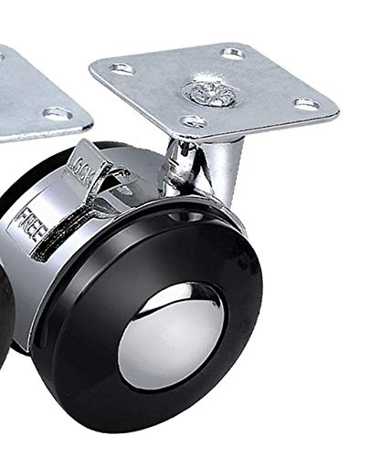 Roulettes pivotantes meubles électriques alliage zinc 2 pouces frein lot de 5