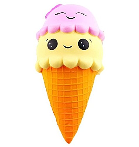 Sefon_Bwomen Squishy Simulation Double Head Ice Cream Slow Rebound 1PCS