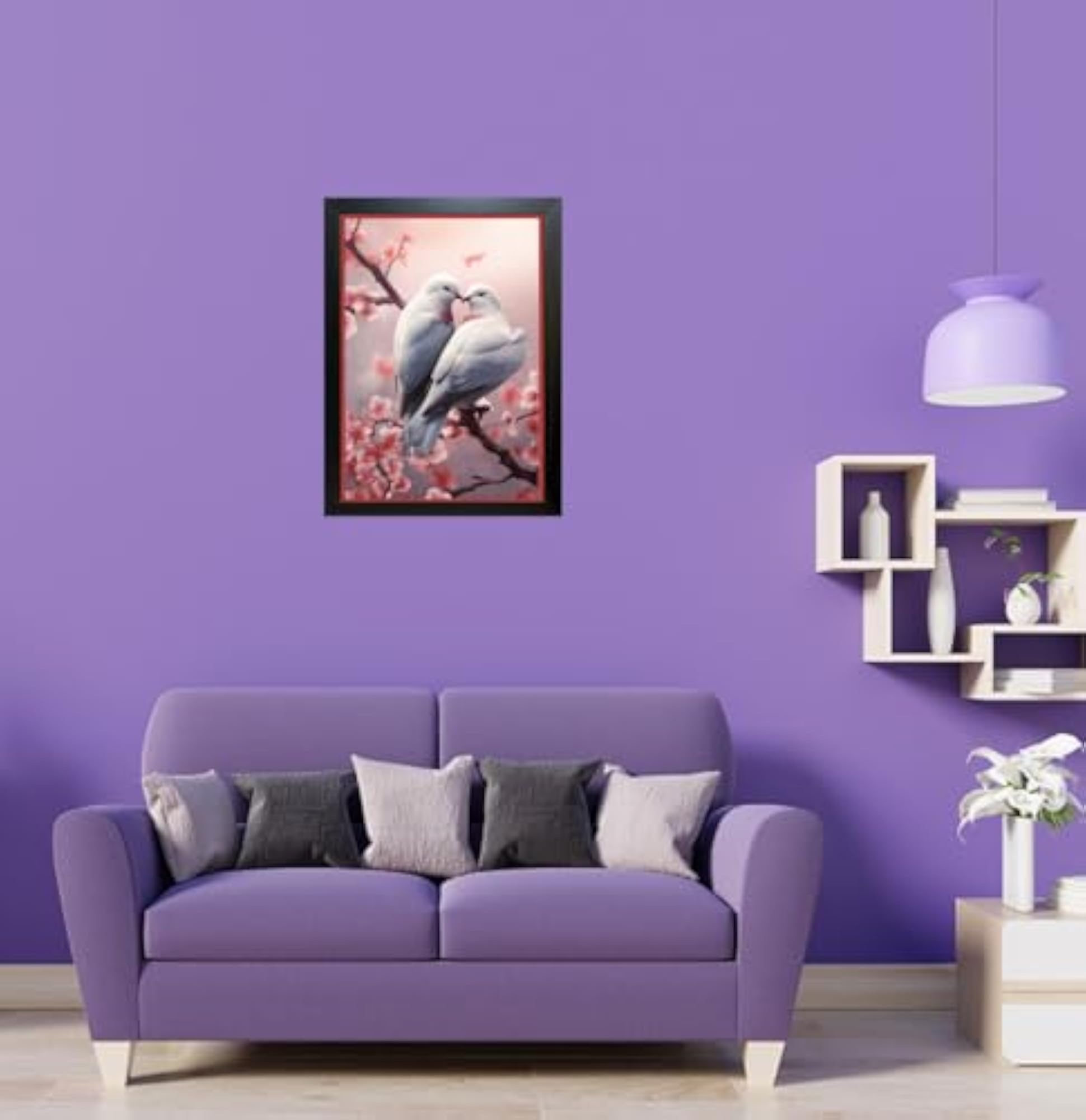 Doves Photo Frame Wall Art, Framed Love Decor