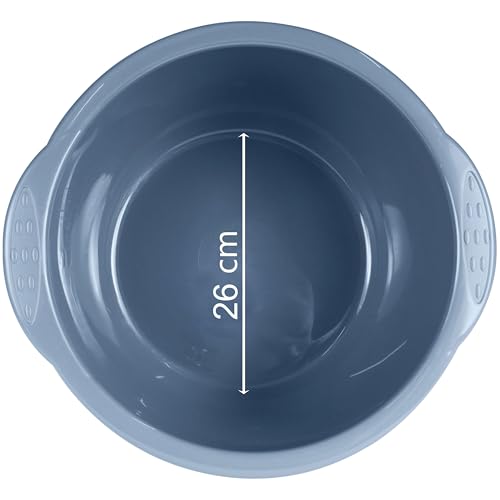 Schüssel 14 Liter rund Ø40x18 cm Blau - Universal Haushaltsschüssel Waschschüssel Küchenschüssel Spülschüssel Kunststoff Fußbad Pflege - nestbar