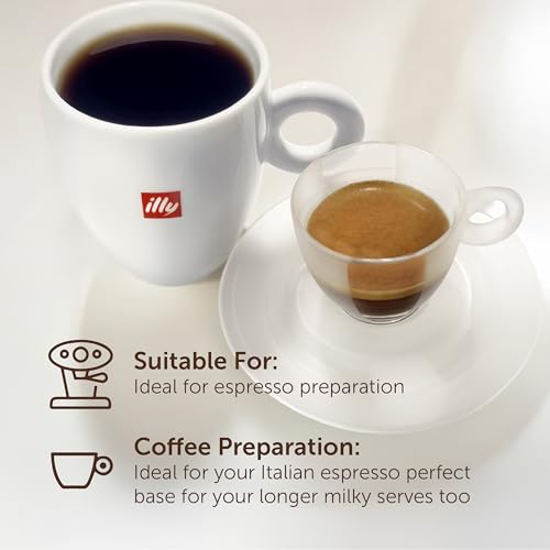 illy Coffee - Decaf Ground Coffee - Medium Roast - 100% Arabica Decaffeinated Coffee - Perfect Grind for Espresso Makers - 250g Tin