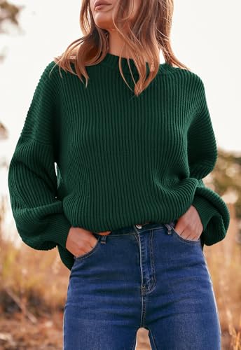 Image of PRETTYGARDEN Womens Sweaters Spring 2026 Oversized Chunky Knitted Pullover Sweater Casual Long Sleeve Crewneck Cute Sweaters