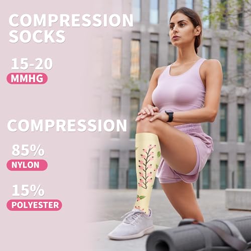 Image of Sooverki Compression Socks for Women & Men 6 Pairs is Best Supportive Knee High Stockings for Circulation, Travel, Nurses