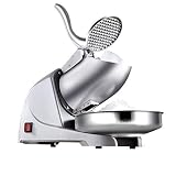 PZJ-Ice Crusher, Electric Ice Shaver Machine, Stainless Steel Snow Cone Maker for Ice Cream, Cold Dr