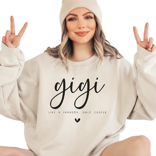 Cool Gigi Sweatshirt, Like A Grandma Only Cooler, Gift For New Gigi To Be, Pregnancy Reveal, Baby Shower Gift, Unisex Crewneck Sweatshirt