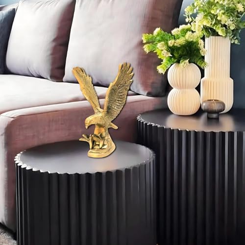 Image of Vastu Remedy Brass Eagle Idol for Skill, Leadership & Focus | Pure Brass Sculpture for Home & Office Decor