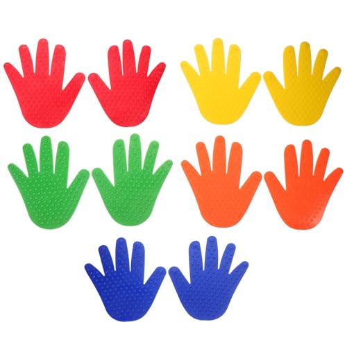Marqueurs de position de main en PVC : lot de 5 paires de tapis sensoriels antidérapants