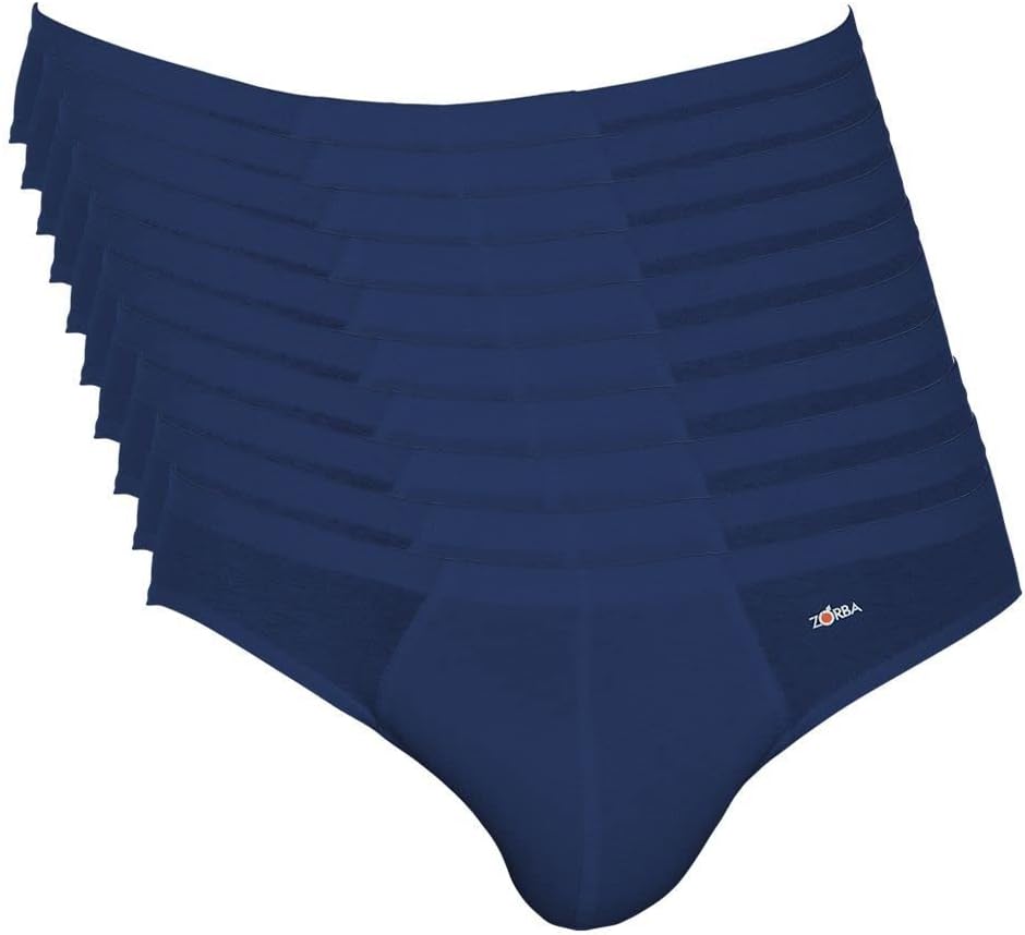 Kit 10 Cuecas Zorba Slip Algodão 791 Marinho