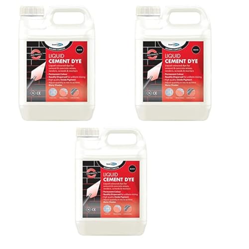 Image of Bond It Liquid Cement Dye, Red, 1L, Pigment Mortar Tone for Brick Colour Render, Pack of 3