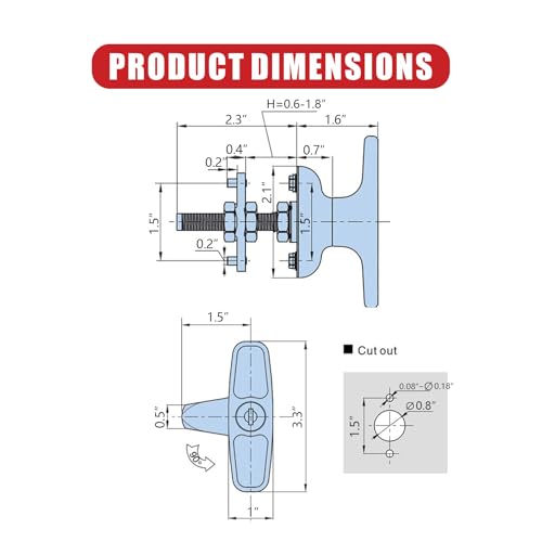 evan T Handle Latch for Truck Cap Canopy Camper Shell with Lock 3 Pack by evan - Used condition - Image 2