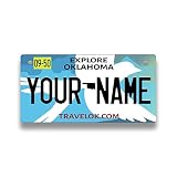 Bleu Reign Personalized License Plate 2017 Oklahoma State Mini Kids Bicycle (3x6 in)