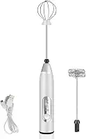 Misturador Bebidas Ovos Mini Mixer Fuê Portátil Elétrico Recarregável (Branco)