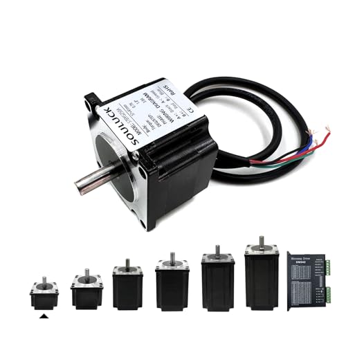 SOULUCK Nema 23 Stepper Motor 57x57x41mm Body 1.8 Stepper Angle .2.4A,Torque 0.7N,2 Phase 4-Lead with 80cm Cable for 3D Printer, CNC Machine and Robotics
