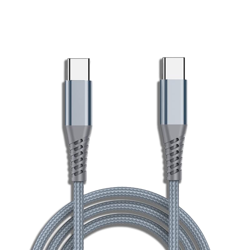 for iPhone Fast Charger, 6FT USB C to USB C Cable, Type-C 60W Fast Charging Cable for 16/15/Pro/Plus/Pro Max, for Samsung Galaxy S24 S23 S22, for MacBook/iPad, Grey