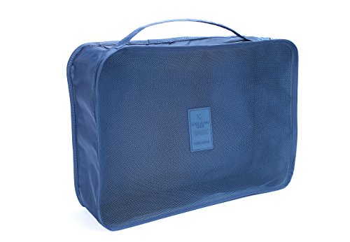 Image of 6 Sets Travel Organizers Packing Cubes Luggage Organizers Compression PouchesiNavy Blue, Polyester‰
