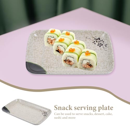 Plato rectangular para sushi melamina 2 piezas miniatura 4