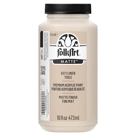 FolkArt Matte Acrylic Paint in Assorted Colors, 16 oz, Linen 16 Fl Oz